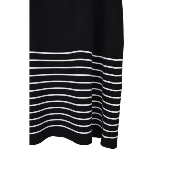 WHITE HOUSE BLACK MARKET STRIPED HEM KNIT 3/4 SLEEVE SHIFT DRESS - Picture 7 of 11